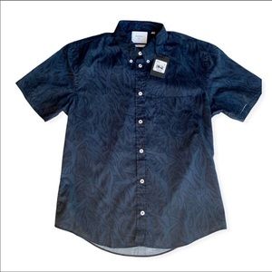 Billy Reid Short Sleeve Navy Button Down